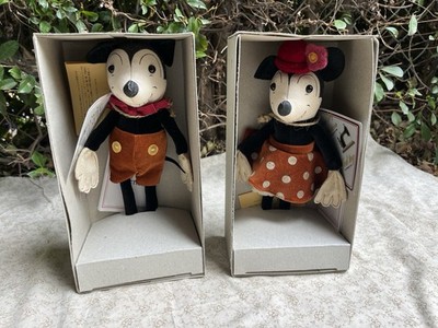 Retro Toy Collection MINNIE & MICKEY MOUSE   STUFFED TOY DOLLS   NOS   Disney