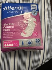Attends Discreet Bladder Control Pads, Maximum Long 20 Count