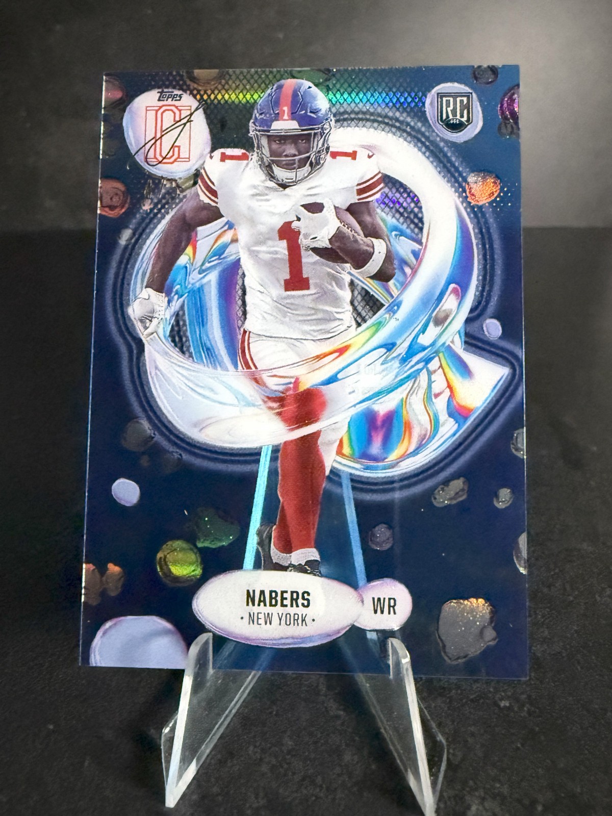 2024 Topps Signature Class SSP - Malik Nabers Fluidity Blue /5 - New York Giants