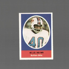 1972 Sunoco NFL Action Stamps J.D. Hill Buffalo Bills #NNO Near Mint or Better