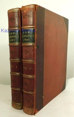 Victorian Her Majestys Army Books Two Vol Illustrated Plates British Military - Image 1 of 4