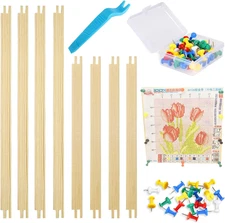 8 PCS Needlepoint Stretcher Bars 2 Sizes Stretcher Bars for Needlework Wooden Ca