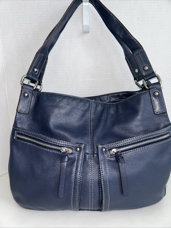 Bolso de Mano/Hombro TIGNANELO Cuero Genuino Color Azul Foto 2 de 4