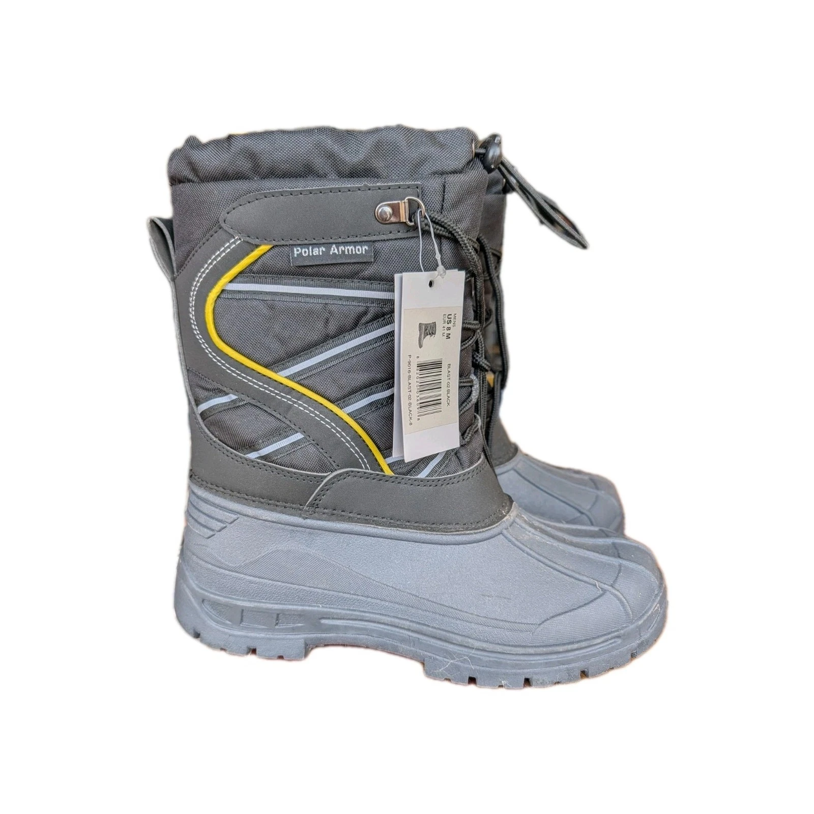 Polar Armor Boots Waterproof Winter Men Size 9 Black Cold Weather-See Descripton