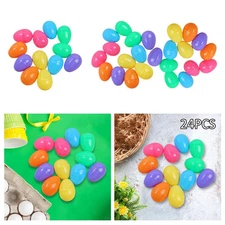 Empty Easter Eggs Compact Colorful for Easter Party Favor Classroom Rewards