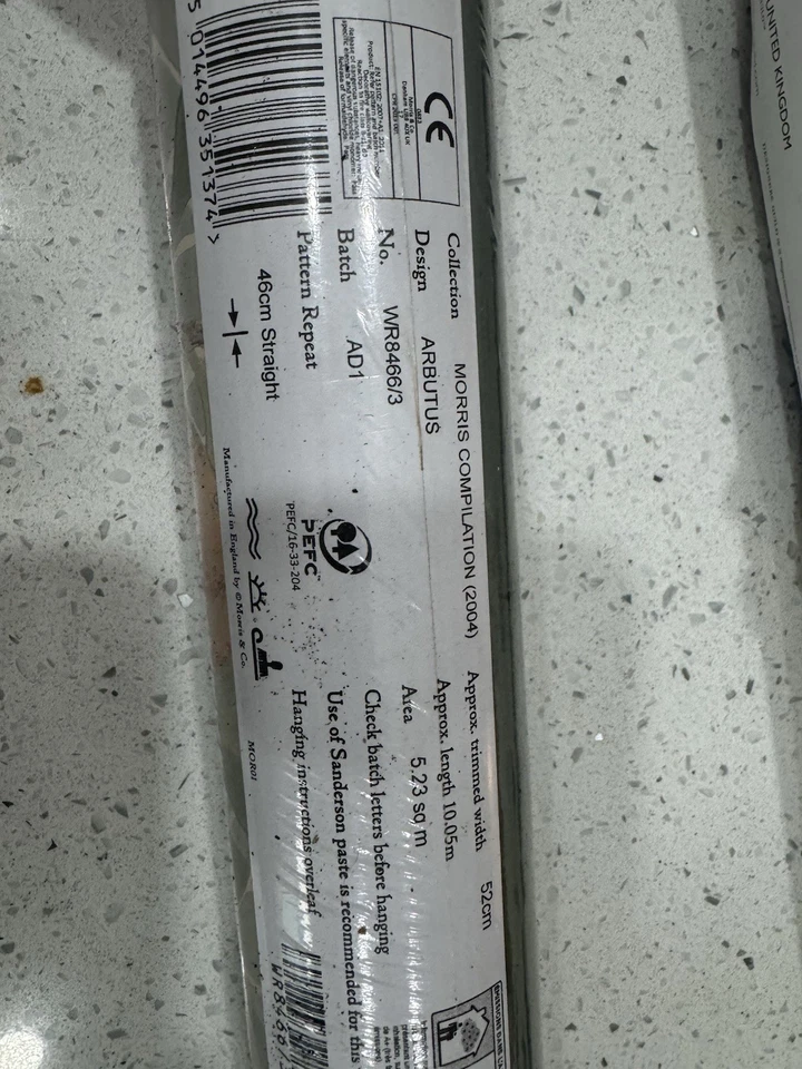 1 Roll of William Morris & Co Arbutus Wallpaper DJA1A7102 Colour Blue/Pink 56 Sq - Image 4 of 4