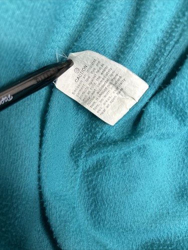 Chaqueta Forrada de Vellón con Cremallera Verde Azulado Imperial California Años 80 De Colección Talla XL Hecha en EE. UU. - Imagen 6 de 7