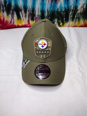 NewEra NFL Pittsburgh Steelers 2019 Salute To Service On Field 39THIRTY Hat  SM-M