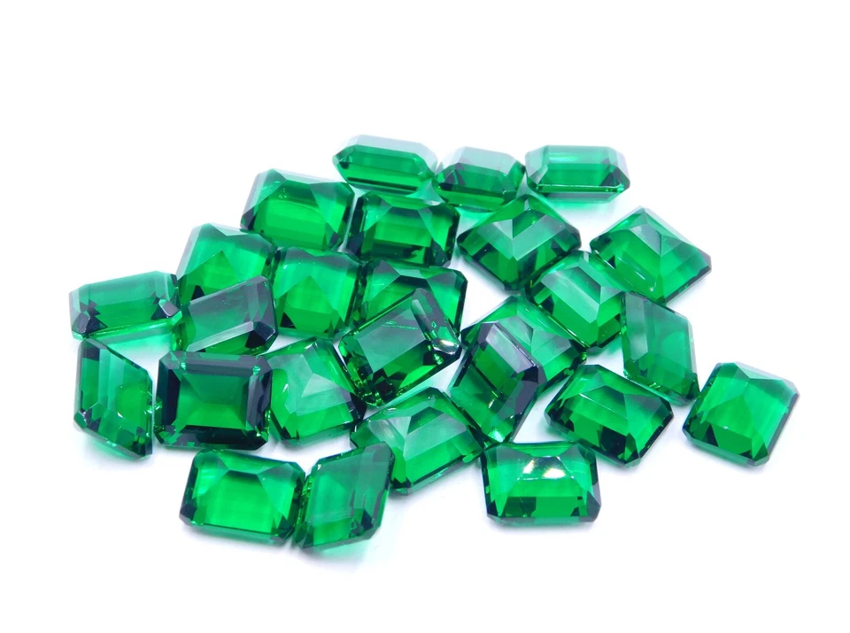 10x12 MM Lab Created Emerald Oval Cut Loose Gemstone For Jewelry Making P-730 - Image 2 of 4