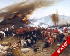 BATTLE OF RORKES DRIFT PAINTING BRITISH ZULU SOUTH AFRICA WAR ART CANVAS PRINT