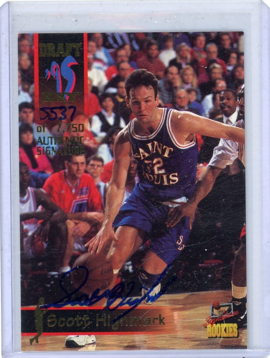 Scott Highmark 1995 Draft Day Signature Rookies Auto 5537/7750