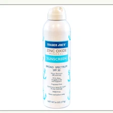 NEW Trader Joe's Zinc Oxide Mineral Sunscreen Spray SPF 30 - 6 oz. - Exp. 02/27