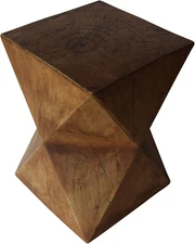 Manuel Light-Weight Concrete Accent Table, Natural, 12.5D X 12.5W X 17.75H In