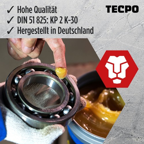 5x TECPO UNIVERSAL MEHRZWECKFETT 500g EP2 LITHIUM FETT SCHMIERFETT FETTPRESSE - Bild 3 von 5