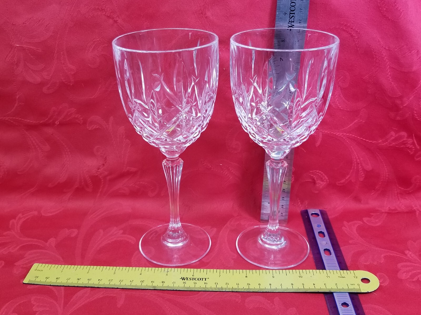 Set of 2 Vintage Marquis by Waterford Markham Crystal water / Wine