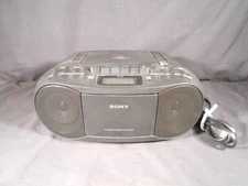 Sony CFD-S70 Boombox CD Player Radio Stereo Cassette Black Tested With Cord