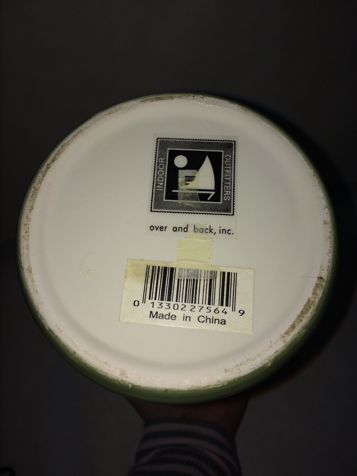 Over and Back, Inc. Ceramic Grape Olive Wine Bottle Holder Cooler 9 1/4