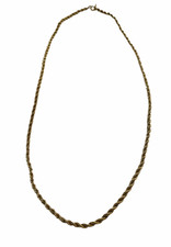 Vintage gold tone Napier twisted large rope necklace 24 long - quality JEWELRY
