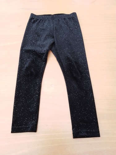 "NEXT" GIRLS BLACK SPARKLY TROUSERS AGE 4 YEARS  EXCELLENT CONDITION - Photo 1/3