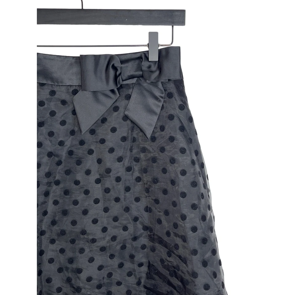 Falda Elle Mujer Talla 2 Lunares Línea A Negra Vacaciones Gótico Trabajo XS Otoño Acampanado Foto 3 de 4