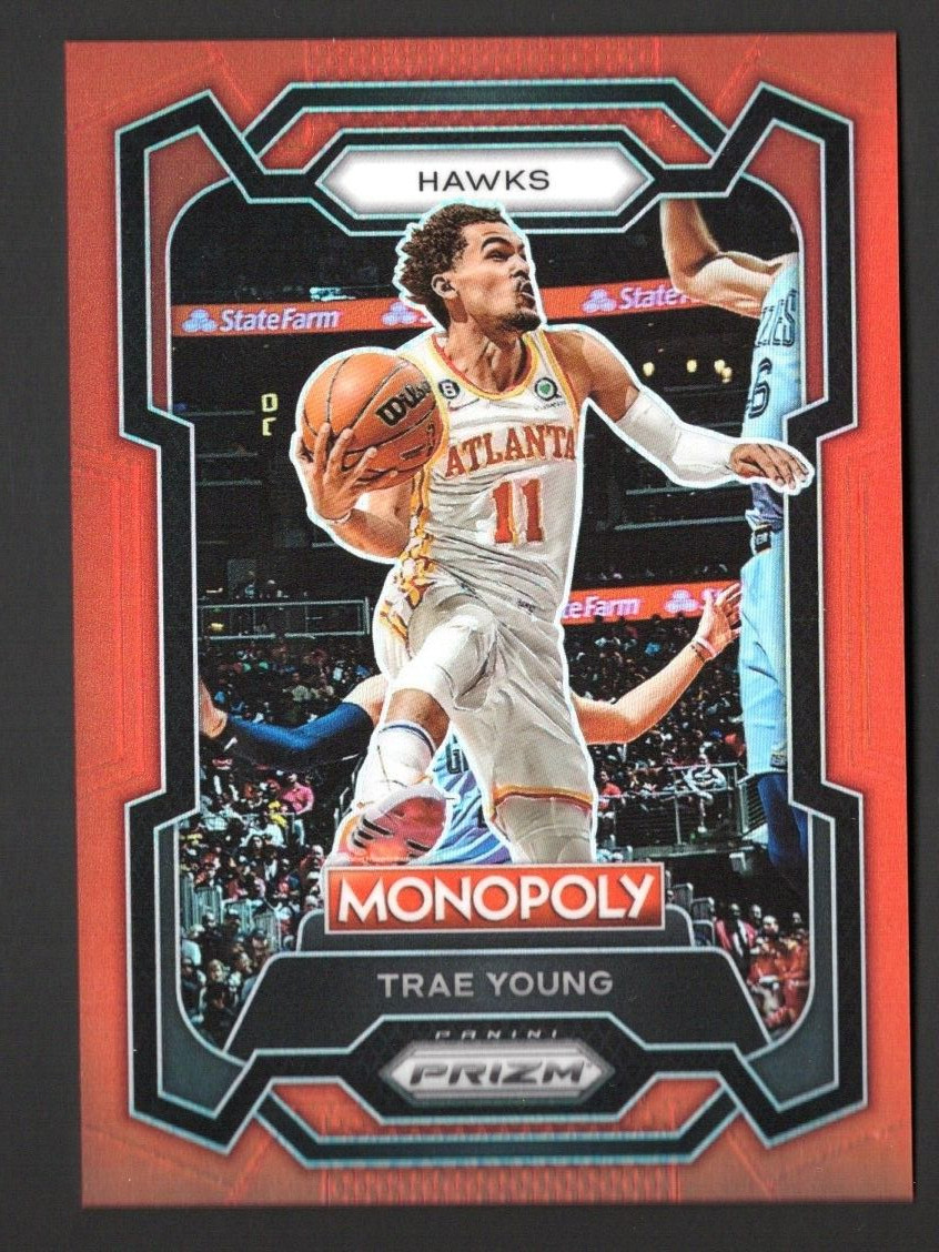 2023-24 Panini Prizm Monopoly - Red Prizm #4 Trae Young /99