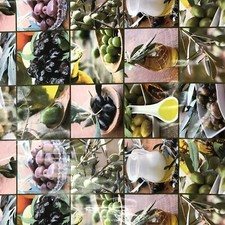 Tela Cerata Tovaglia Olive Mediterraneo K111A Angolare Rotondo Ovale