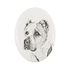 Cane da pastore dell'Asia centrale lapide con foto di cane Art-Dog