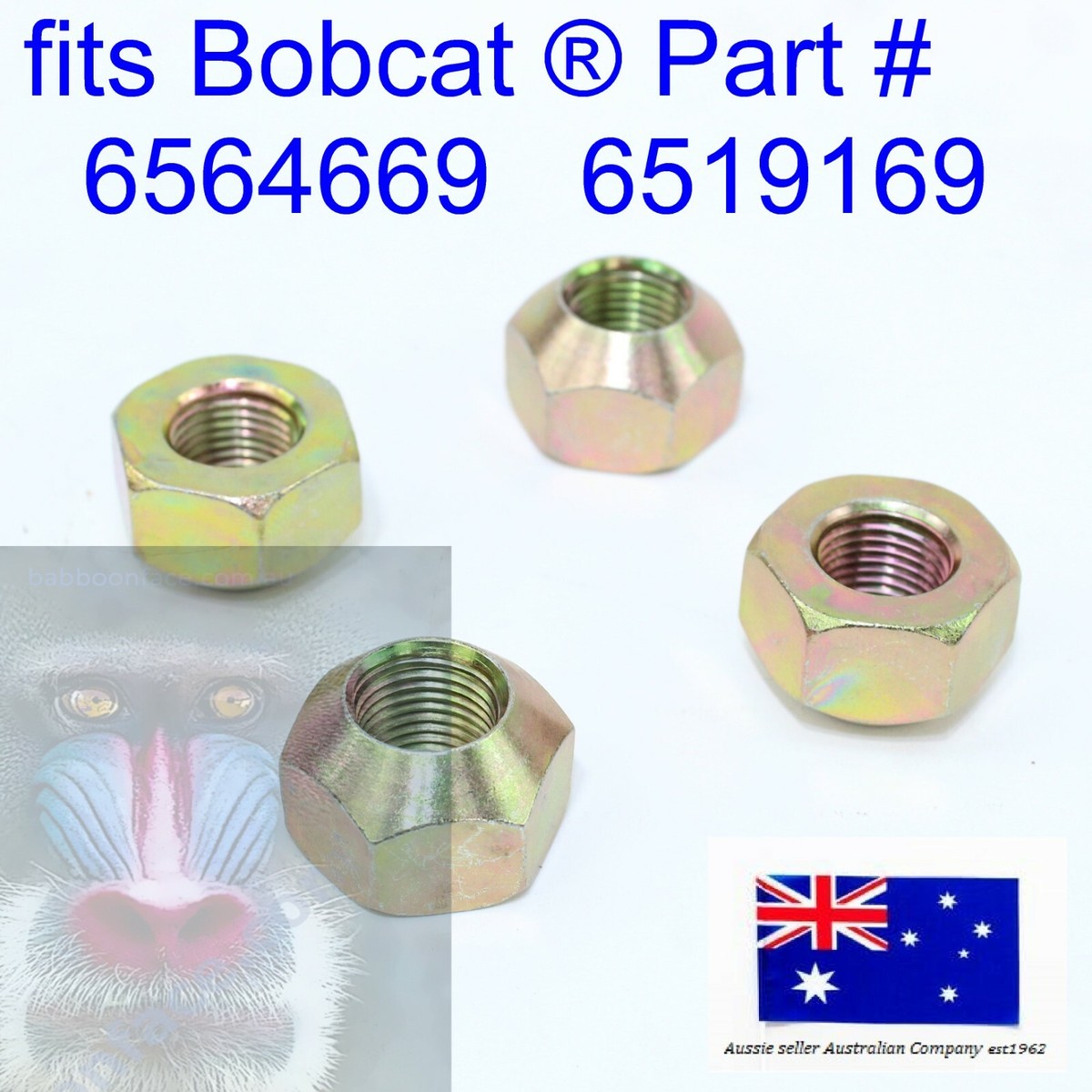 for 4 x Bobcat Wheel Nut Rim Lug 6564669 444m 500 520 530 533 540