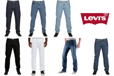 Levis 501 Original Fit Jeans Straight Leg Levi's Men's Button Fly 100% Cotton 