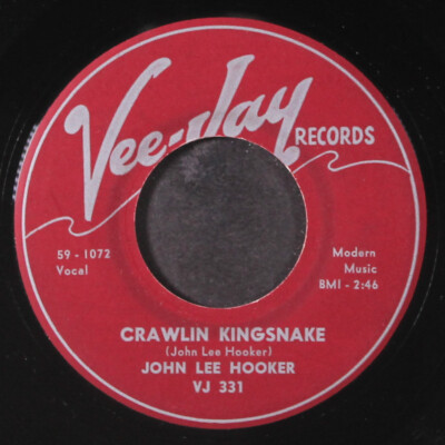John Lee Hooker: Crawlin Kingsnake / Hobo Blues Vee-Jay 7 '' Einzel 45 RPM