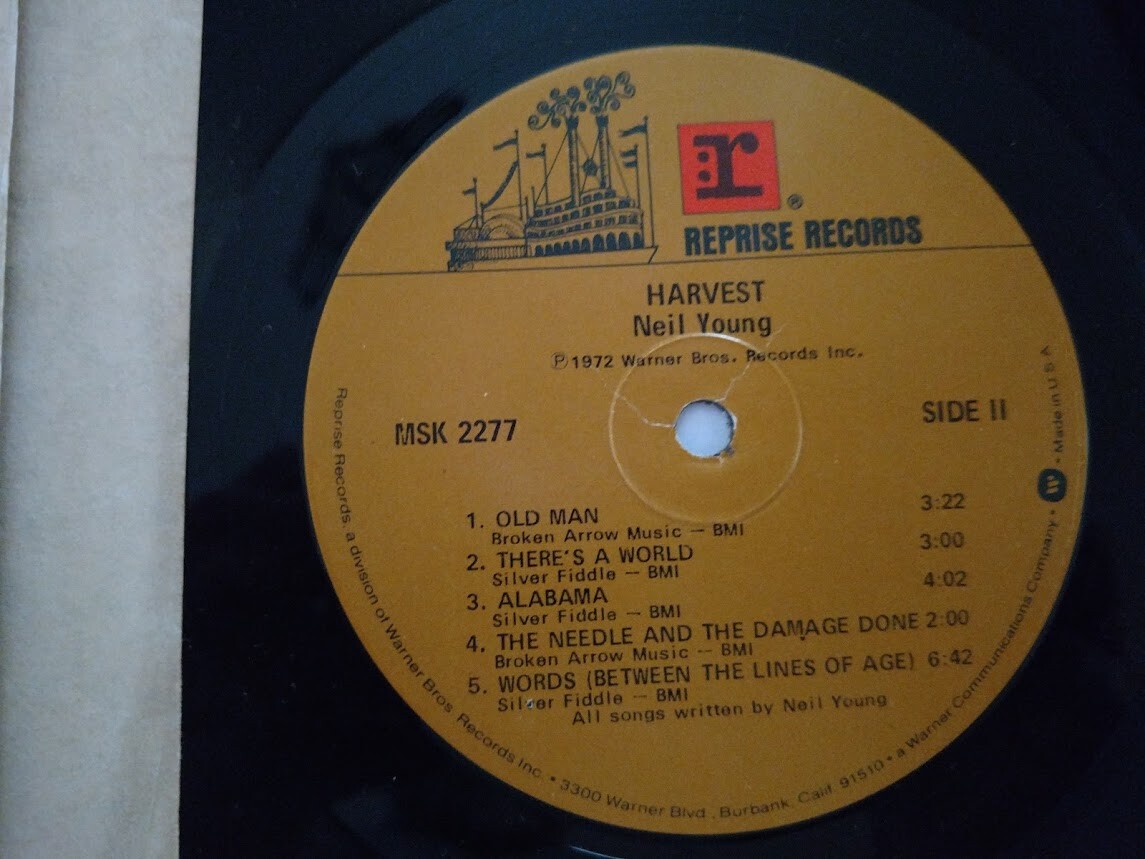 NEIL YOUNG LP HARVEST 1978 REPRISE MSK 2277 GLOVERSVILLE PRESS | eBay