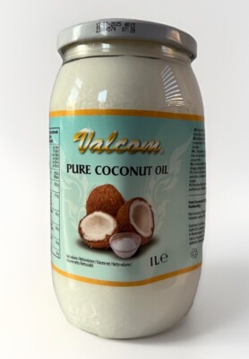 2x1L Valcom Kokosöl Kokosnussöl Coconut Oil 100% Kokos Öl PET Wok Kokosnuss