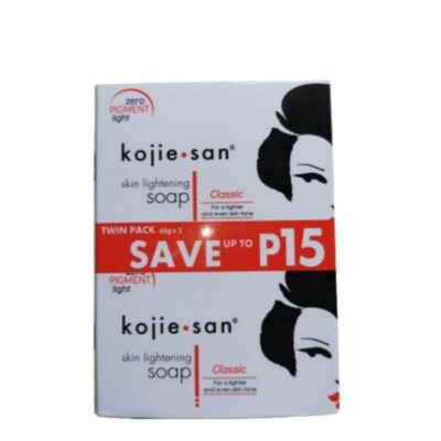 Authentische Kojie San Kojisäure Hautaufhellung Seife Bars Kojiesan 2x65g Riegel!