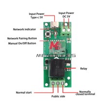 DC5-32V Bluetooth WIFI Wireless Smart Home Module APP Control Switch For eWelink
