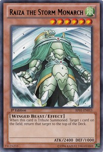 Raiza the Storm Monarch - BP01-EN015 - Rare - Unlimited Edition x3 - Lightly Pla