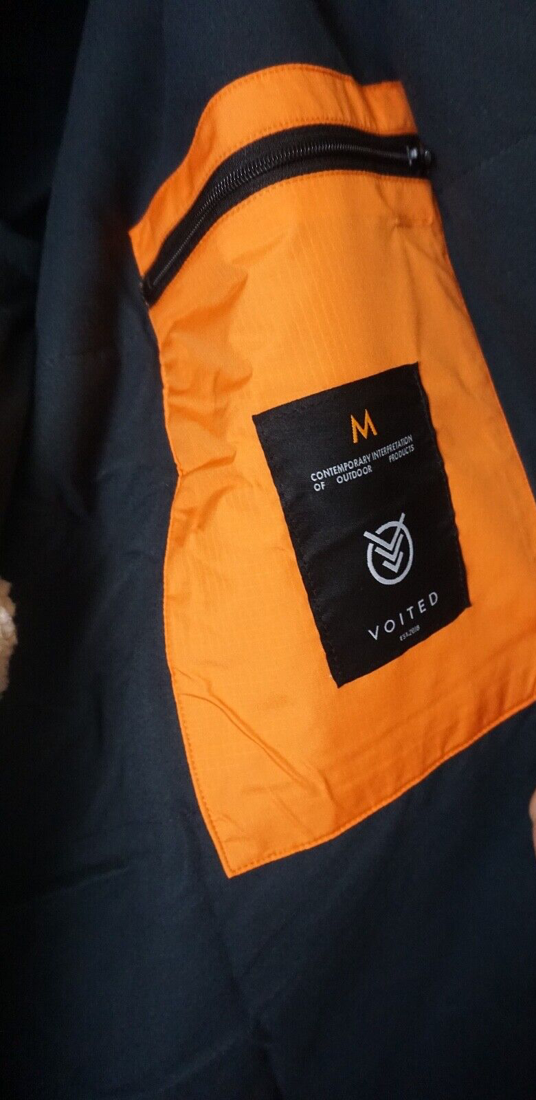 Men's Voited Sugenro Insulated Hooded Dry Coat Swim Color Ocean Navy Sz