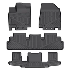 4Pcs Floor Mats for 2022-2025 Nissan Pathfinder 7 Passenger TPE All Weather