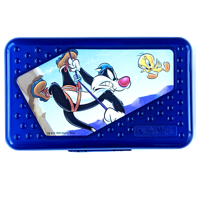2 Vintage Spacemaker Looney Tunes Pencil Boxes Cases Sylvester