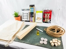 Vintage Slate Home Decor Bundle, Charcuterie, Serving Tray, Wall Art, Chalkboard