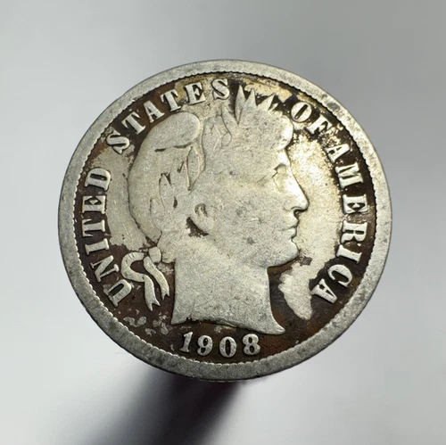 1908-D Barber Dime — photo from the most recent tracked eBay sale
