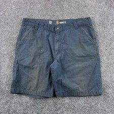 Carhartt Force Carpenter Shorts Mens 40 Faded Blue Heavy Duck Canvas Ripstop
