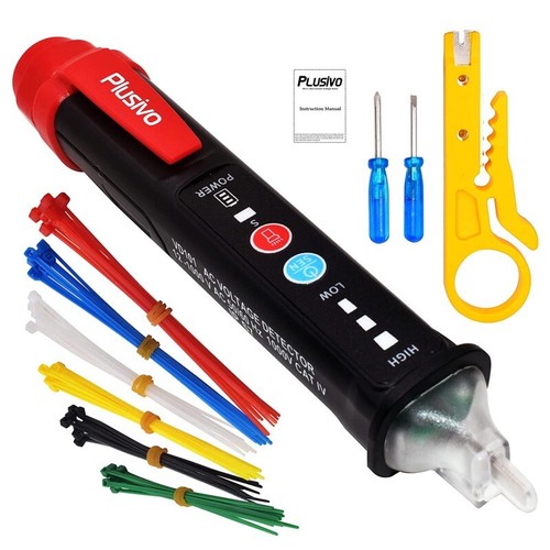 Non-Contact AC Electrical Tester Pen Voltage Detector Light 12~1000V ...