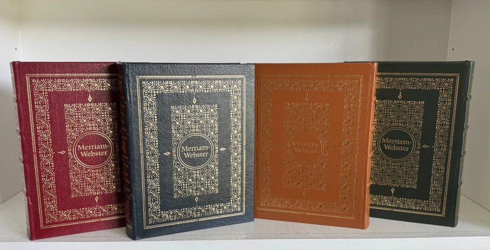Easton Press 4Vol SET MERRIAM-WEBSTER Collegiate Dictionary Thesaurus Usage MINT - Image 2 of 4