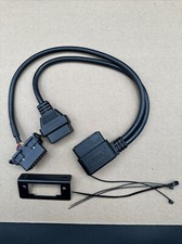 1.6Ft Feet 50Cm OBDII OBD2 16 Pin Right Angle Male to Female Y Splitter Extensio