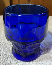 Vintage Georgian Blue Cobalt Juice Glass Tumbler Replacement 3.5" tall