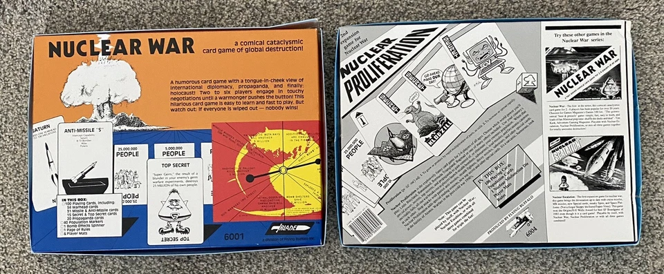 Nuclear War Malewicki 6001& Proliferation 6004Card Games Flying Buffalo Complete - Image 2 of 4