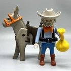 Playmobil Prospector Cowboy Donkey Male Adult Figure Mclarens Goldmine 3802 VTG
