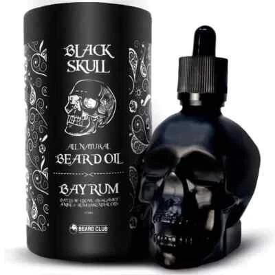 BEARD CLUB Premium Bartöl | Black Skull Bay Rum | 60ml | Limited Edition | Natürlich &