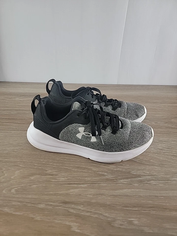 Under Armour Essential Running & Jogging Shoes Men's Black, Gray & White-Size 8 - Image 2 of 4