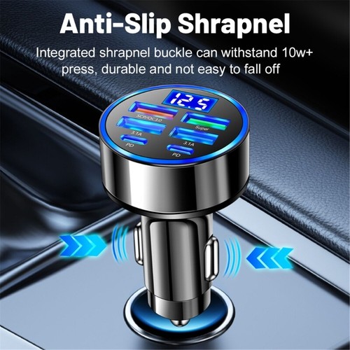 Intelligent 6 In 1 Car Charger Digital Readout For Efficient Power Delivery - Zdjęcie 6 z 8